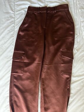 Express Women's High-Rise Cargo Pants - Rust Brown